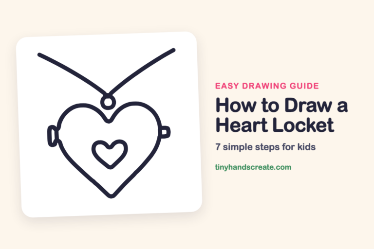 How to Draw a Heart Locket: easy drawing guide for kids