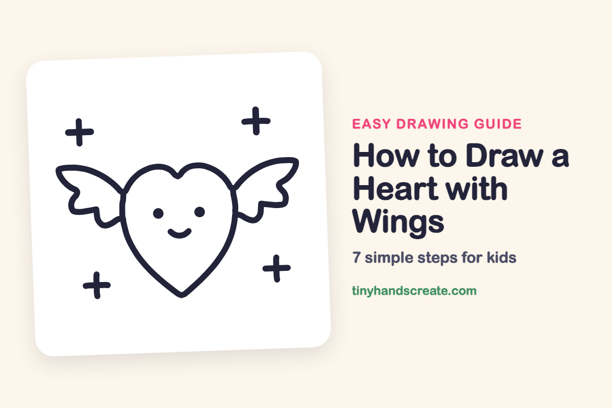 How to Draw a Heart with Wings: easy drawing guide for kids