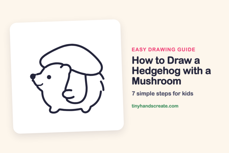 How to Draw a Hedgehog with a Mushroom: easy drawing guide for kids