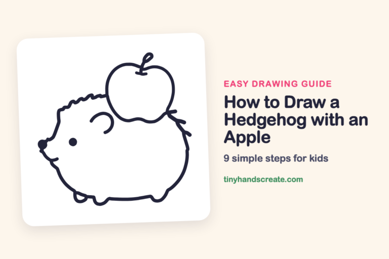 How to Draw a Hedgehog with an Apple: easy drawing guide for kids