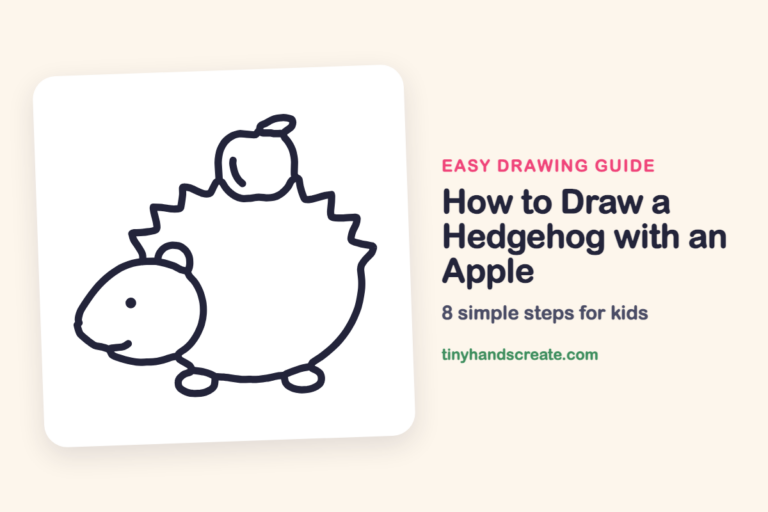 How to Draw a Hedgehog with an Apple: easy drawing guide for kids
