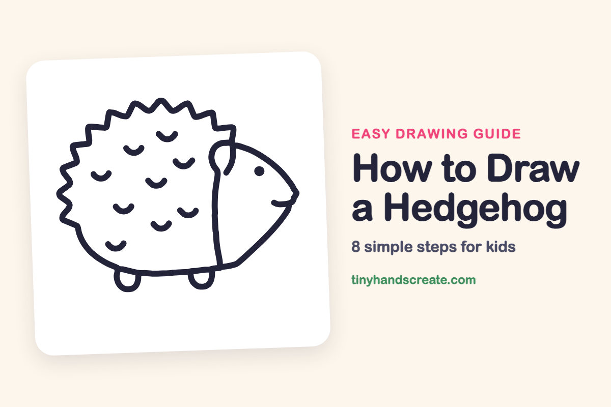 How to Draw a Hedgehog: easy drawing guide for kids