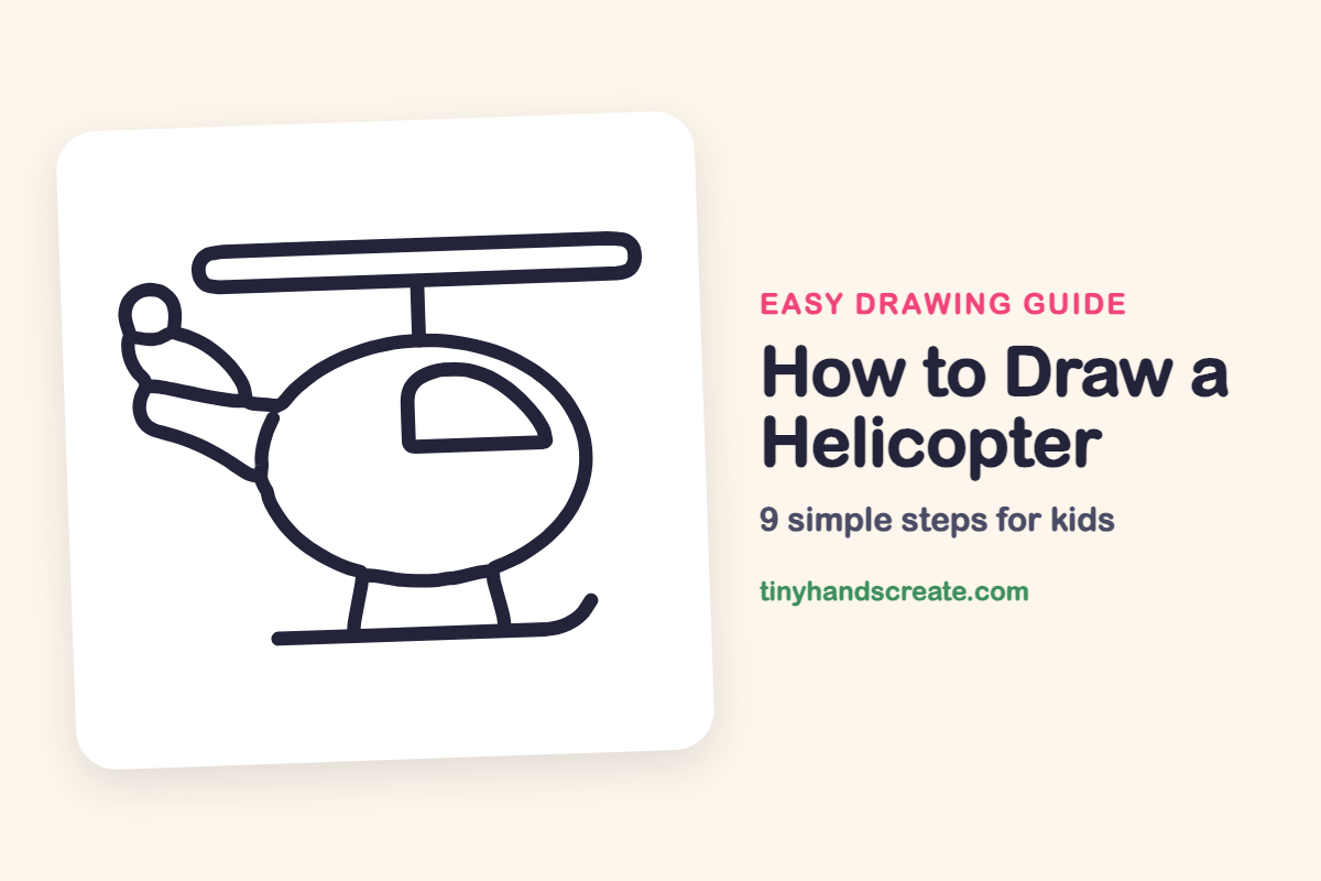 How to Draw a Helicopter: easy drawing guide for kids