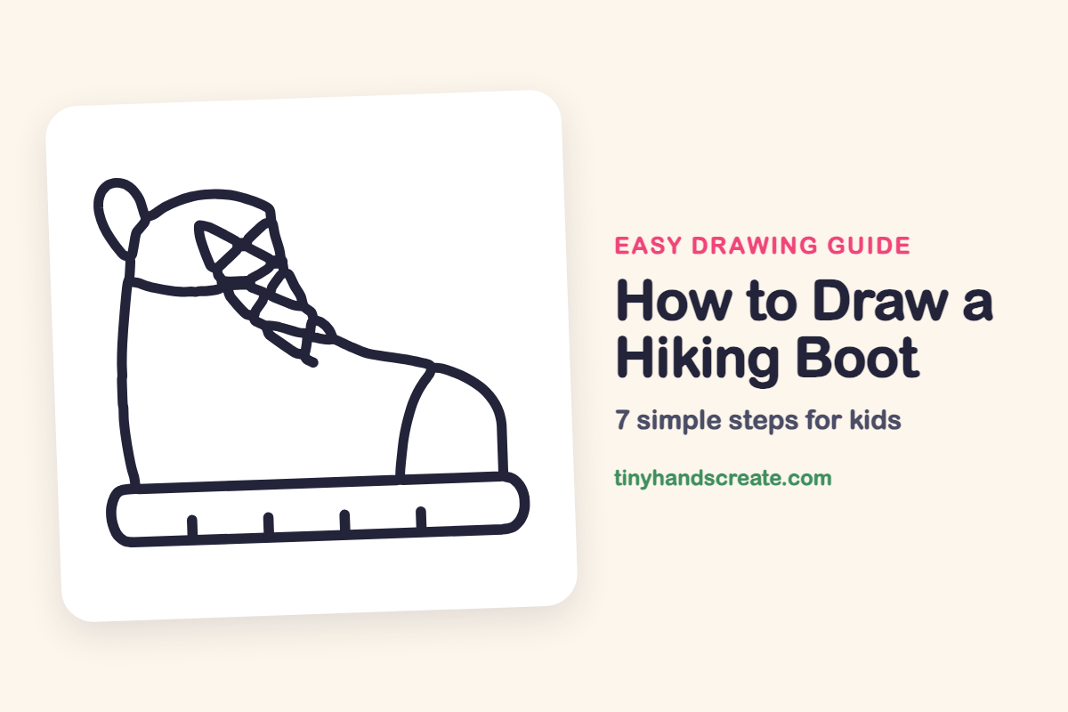 How to Draw a Hiking Boot: easy drawing guide for kids