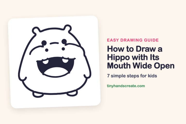 How to Draw a Hippo with Its Mouth Wide Open step by step