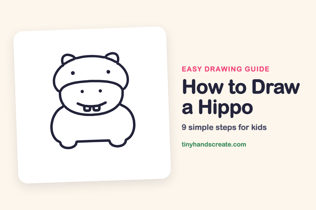 How to Draw a Hippo: easy drawing guide for kids