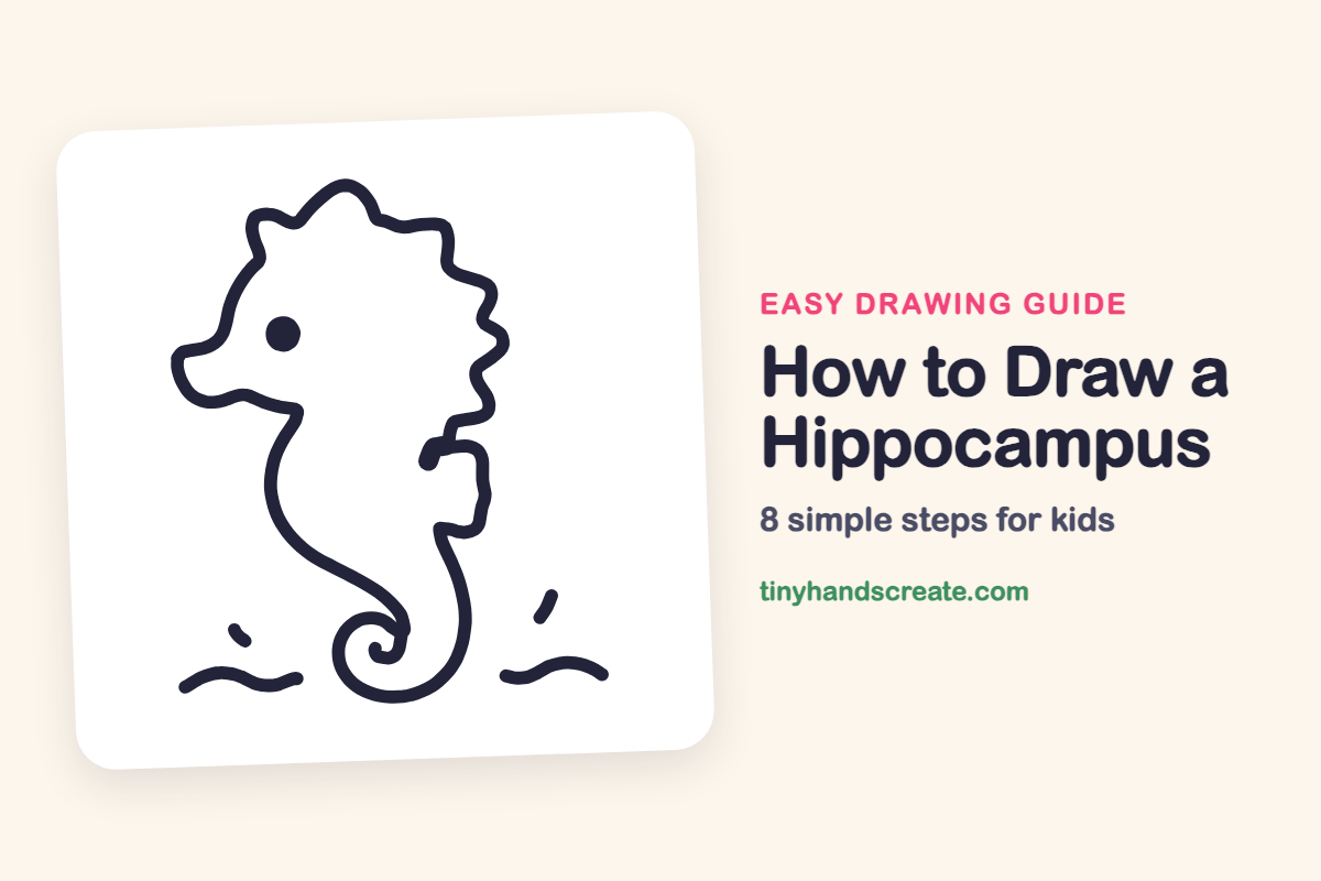 How to Draw a Hippocampus: easy drawing guide for kids