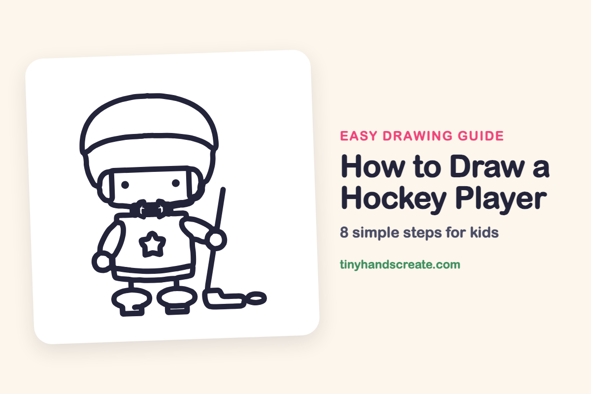 How to Draw a Hockey Player: easy drawing guide for kids