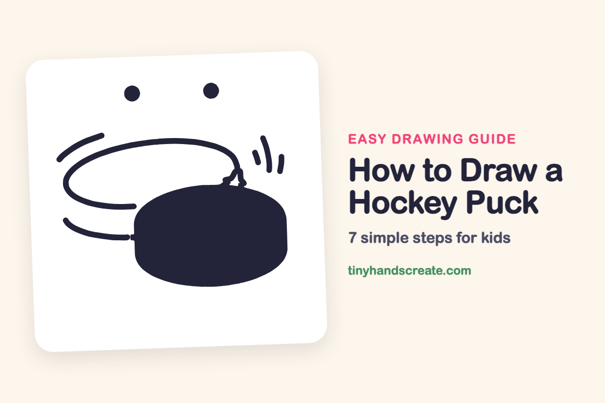 How to Draw a Hockey Puck: easy drawing guide for kids