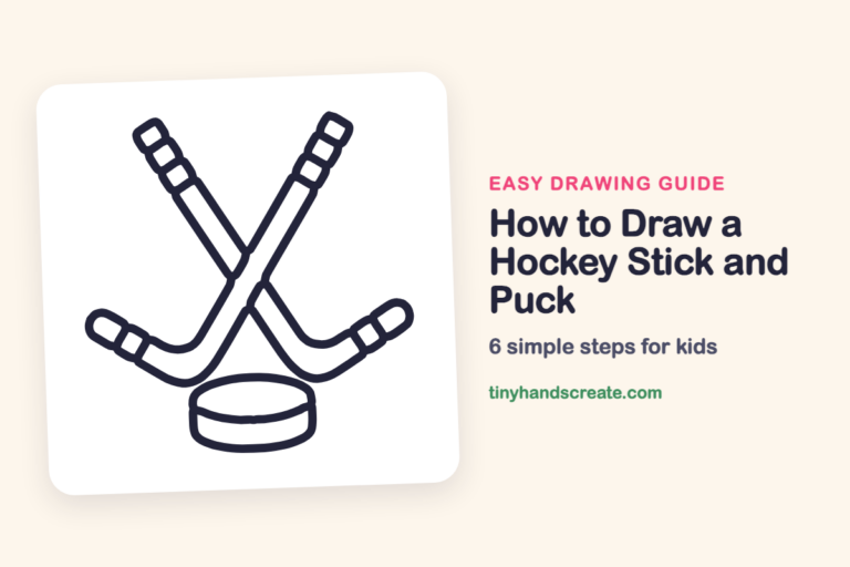 How to Draw a Hockey Stick and Puck step by step