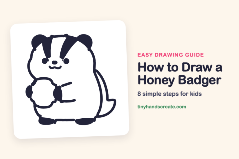 How to Draw a Honey Badger: easy drawing guide for kids