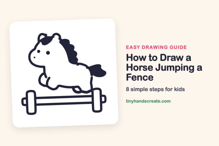 How to Draw a Horse Jumping a Fence: easy drawing guide for kids