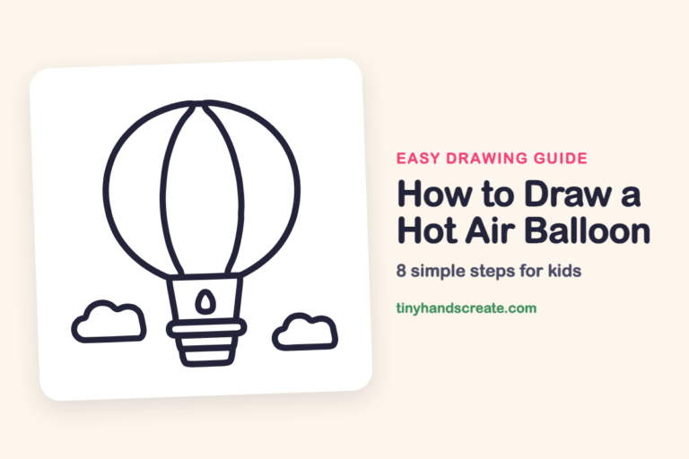 How to Draw a Hot Air Balloon: easy drawing guide for kids