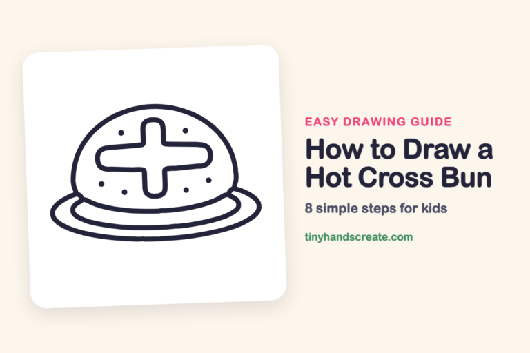 How to Draw a Hot Cross Bun: easy drawing guide for kids