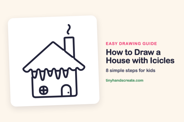 How to Draw a House with Icicles: easy drawing guide for kids
