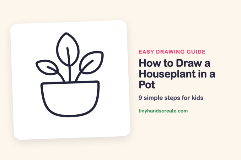 How to Draw a Houseplant in a Pot step by step