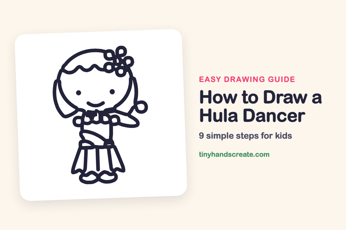 How to Draw a Hula Dancer: easy drawing guide for kids