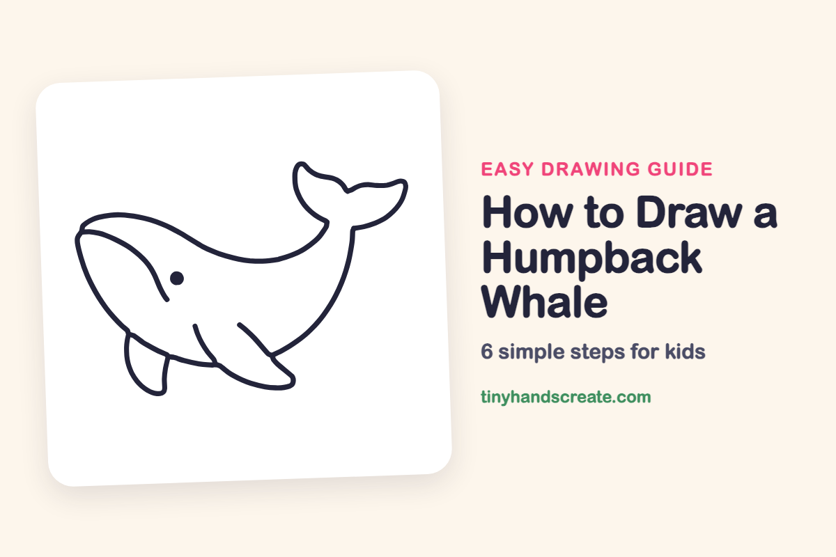 How to Draw a Humpback Whale: easy drawing guide for kids