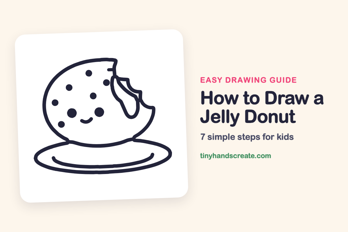How to Draw a Jelly Donut: easy drawing guide for kids