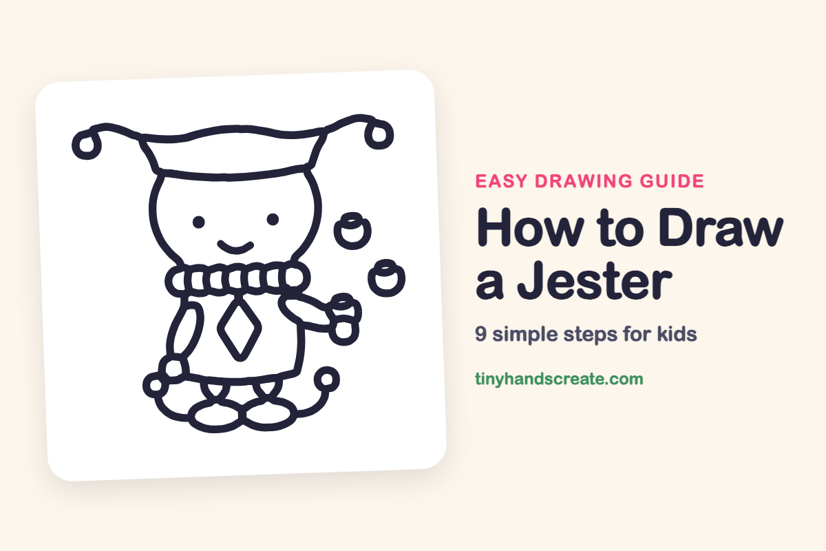 How to Draw a Jester: easy drawing guide for kids