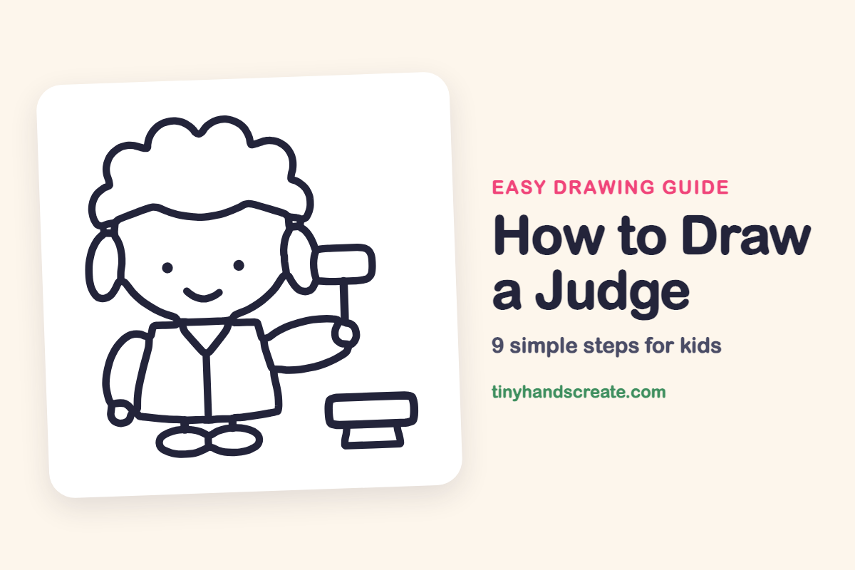 How to Draw a Judge: easy drawing guide for kids