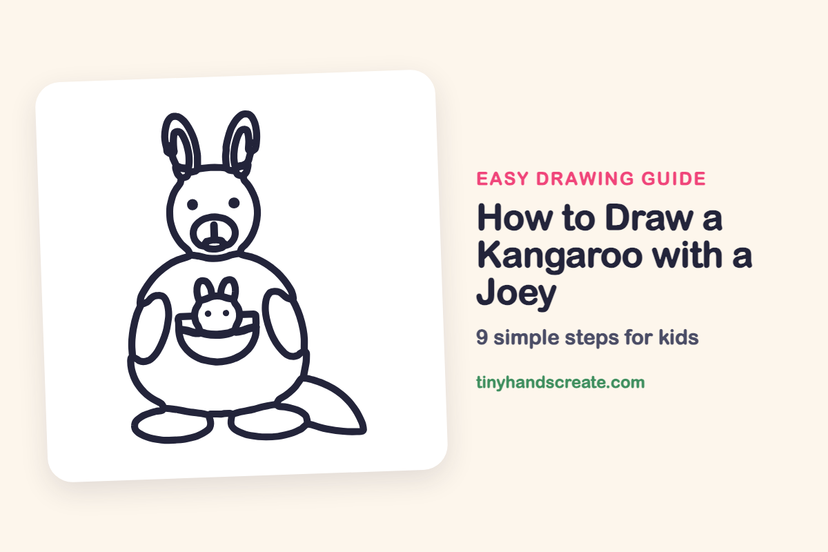 How to Draw a Kangaroo with a Joey: easy drawing guide for kids