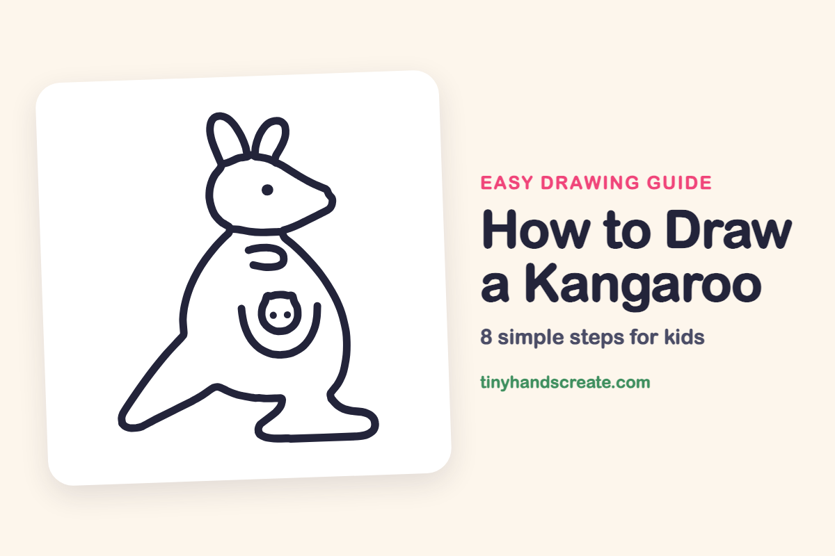 How to Draw a Kangaroo: easy drawing guide for kids