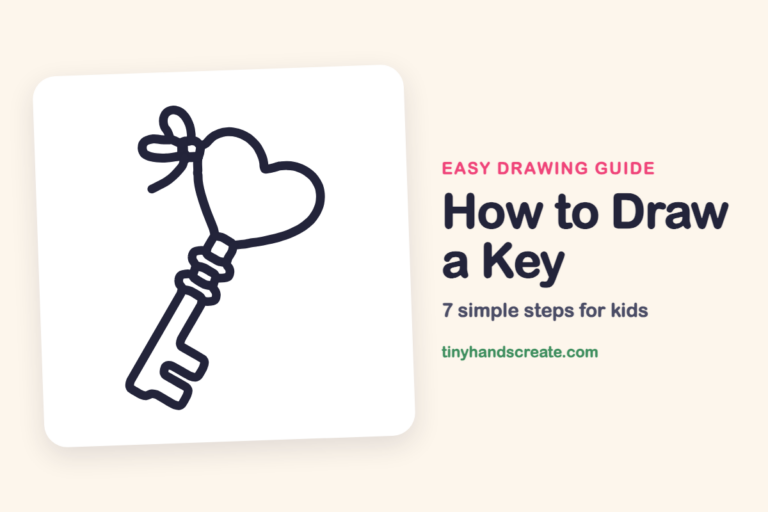 How to Draw a Key: easy drawing guide for kids
