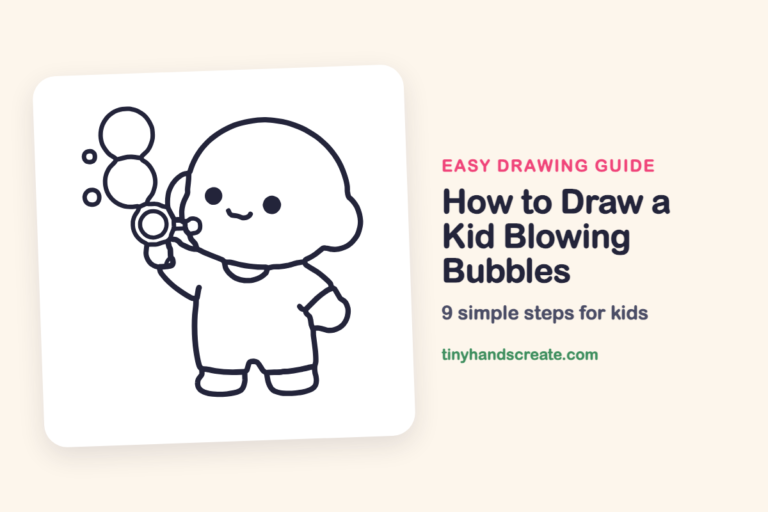 How to Draw a Kid Blowing Bubbles: easy drawing guide for kids