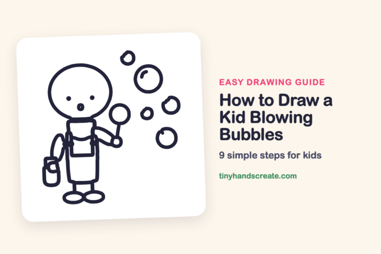 How to Draw a Kid Blowing Bubbles step by step