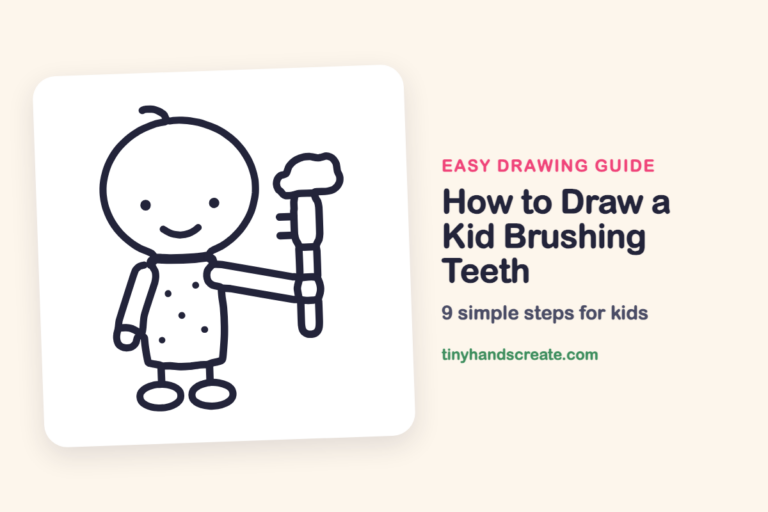 How to Draw a Kid Brushing Teeth: easy drawing guide for kids
