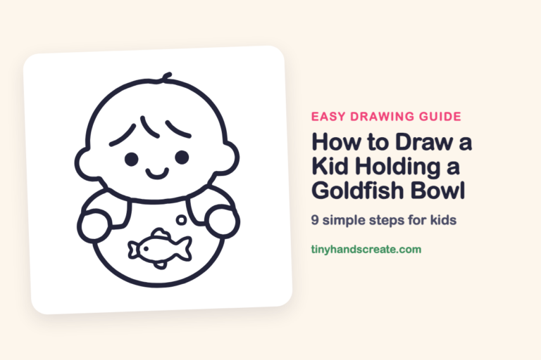 How to Draw a Kid Holding a Goldfish Bowl: easy drawing guide for kids