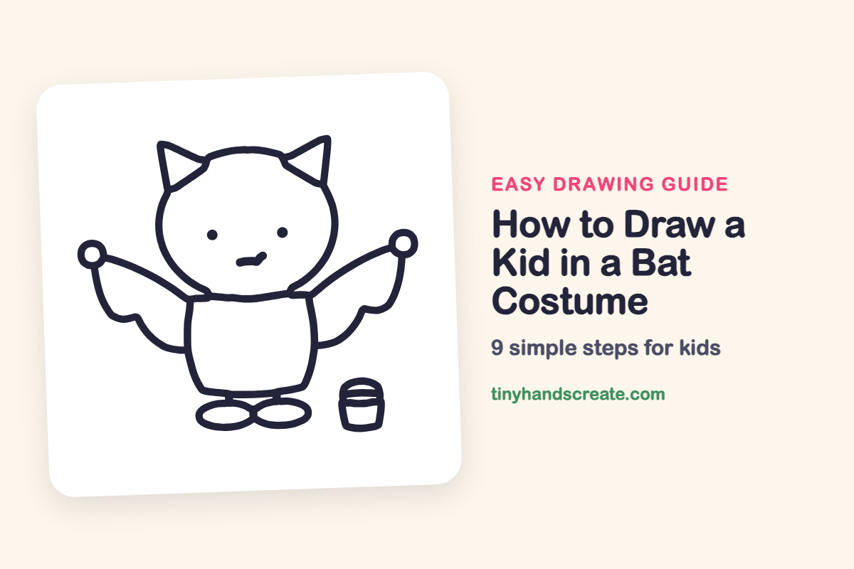How to Draw a Kid in a Bat Costume: easy drawing guide for kids
