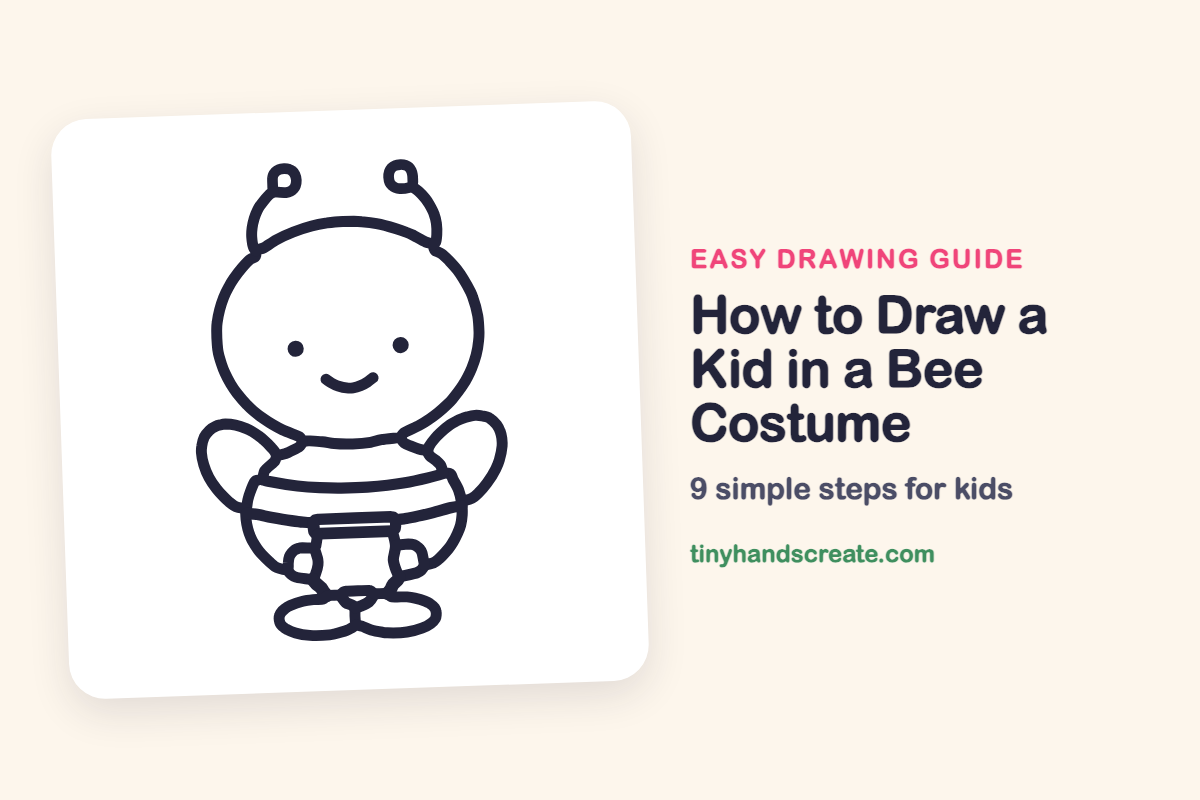 How to Draw a Kid in a Bee Costume: easy drawing guide for kids