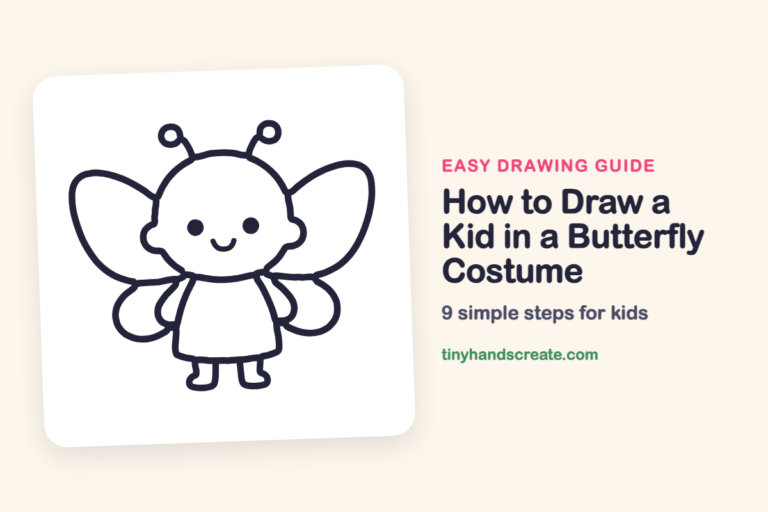 How to Draw a Kid in a Butterfly Costume: easy drawing guide for kids