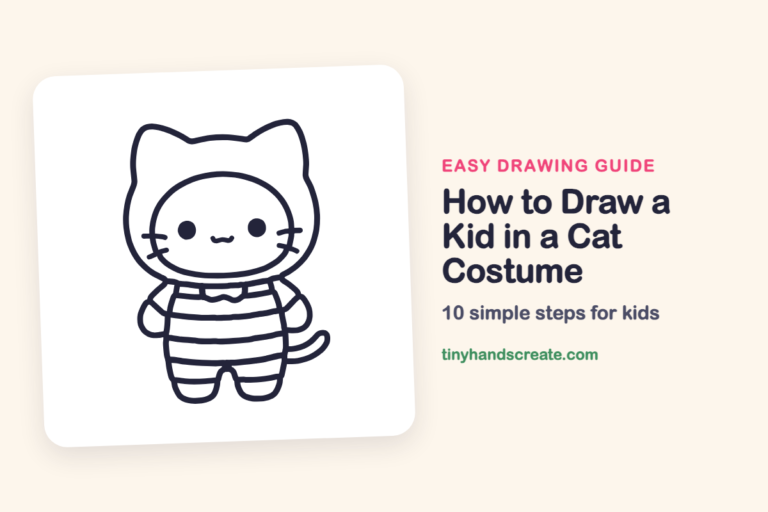 How to Draw a Kid in a Cat Costume: easy drawing guide for kids