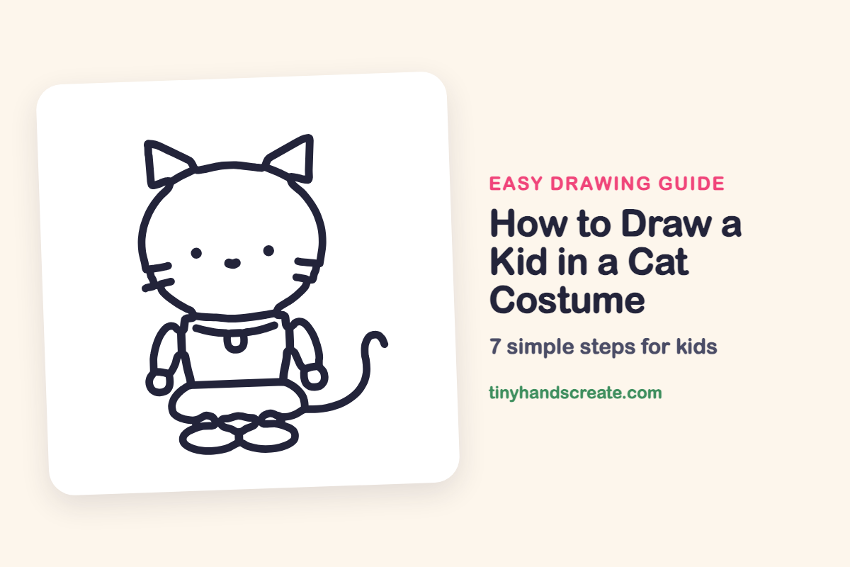 How to Draw a Kid in a Cat Costume: easy drawing guide for kids