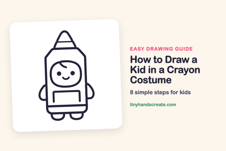 How to Draw a Kid in a Crayon Costume: easy drawing guide for kids