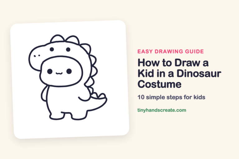 How to Draw a Kid in a Dinosaur Costume: easy drawing guide for kids