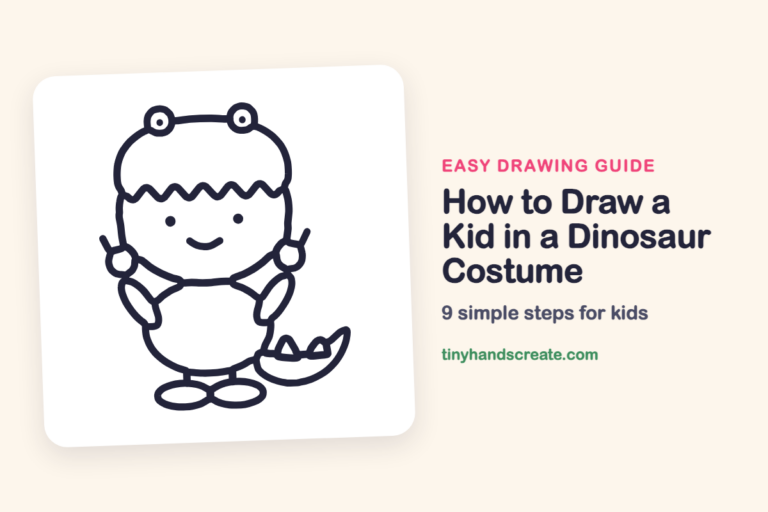 How to Draw a Kid in a Dinosaur Costume: easy drawing guide for kids