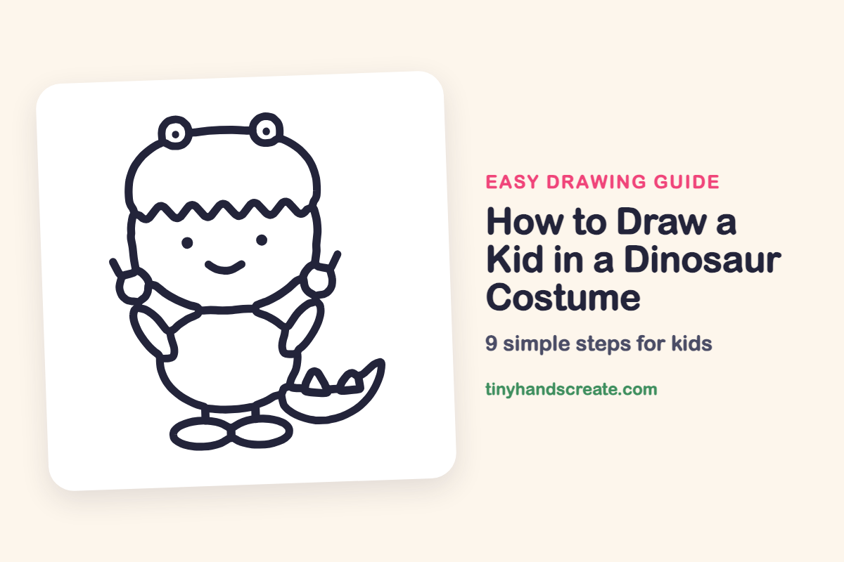 How to Draw a Kid in a Dinosaur Costume: easy drawing guide for kids