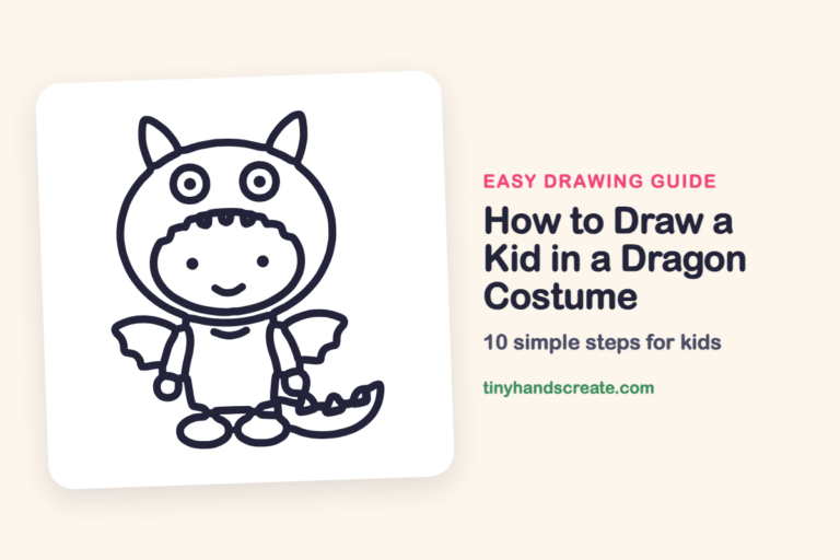 How to Draw a Kid in a Dragon Costume: easy drawing guide for kids