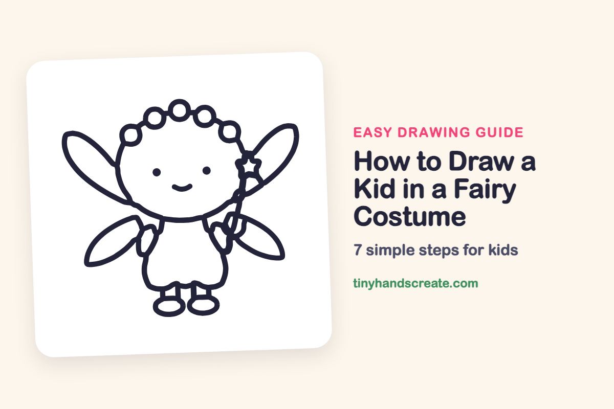 How to Draw a Kid in a Fairy Costume: easy drawing guide for kids