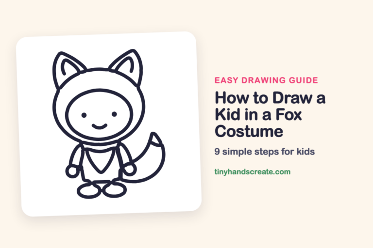 How to Draw a Kid in a Fox Costume: easy drawing guide for kids