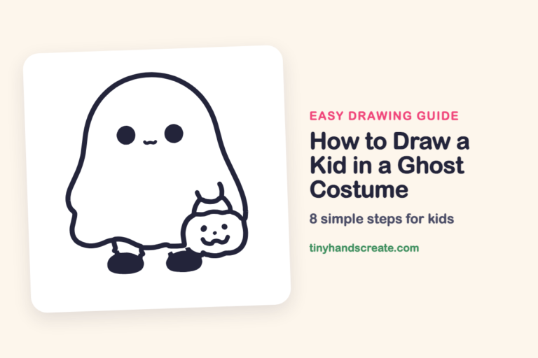 How to Draw a Kid in a Ghost Costume: easy drawing guide for kids