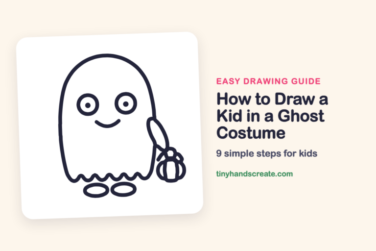 How to Draw a Kid in a Ghost Costume: easy drawing guide for kids