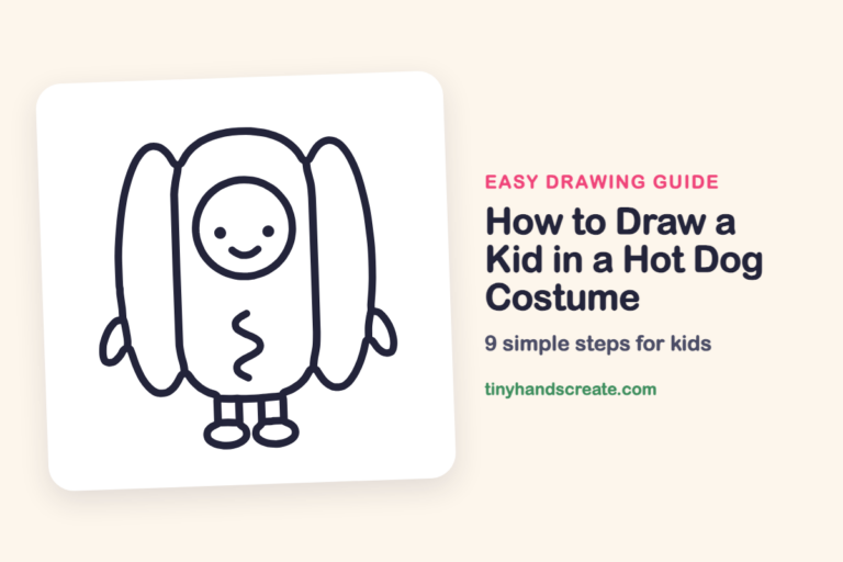 How to Draw a Kid in a Hot Dog Costume: easy drawing guide for kids