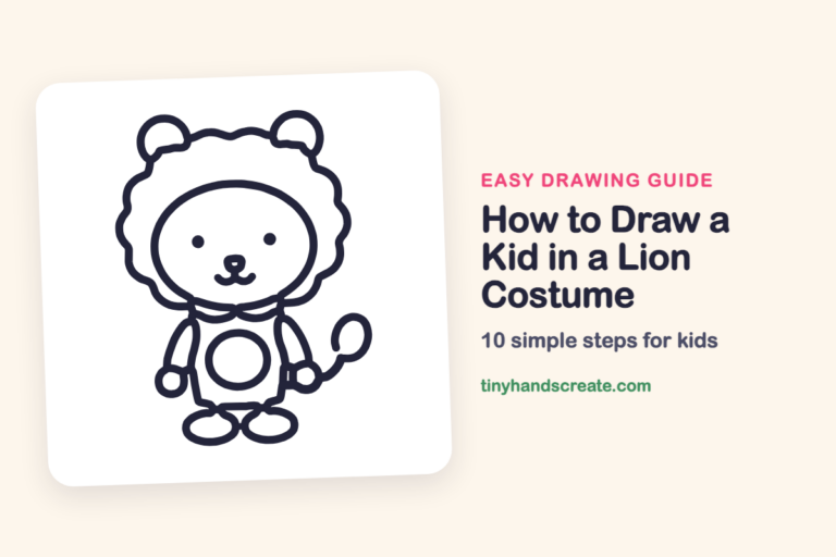 How to Draw a Kid in a Lion Costume: easy drawing guide for kids