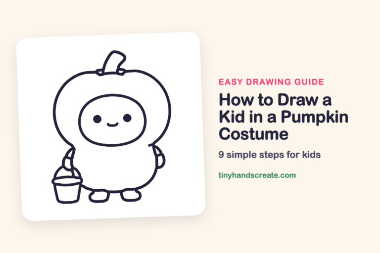 How to Draw a Kid in a Pumpkin Costume: easy drawing guide for kids