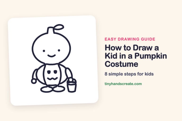 How to Draw a Kid in a Pumpkin Costume: easy drawing guide for kids